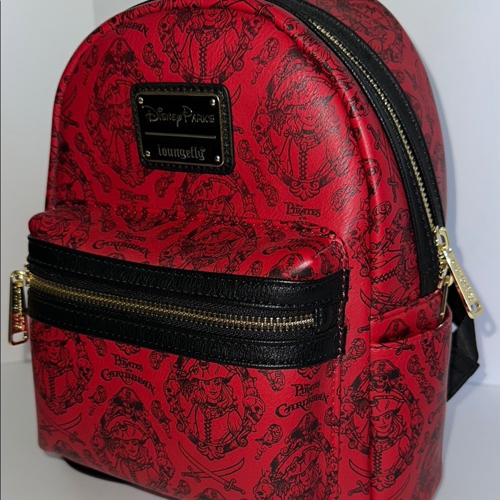 RARE Loungefly Disney Parks Exclusive Pirates Of The Caribbean Red Mini backpack